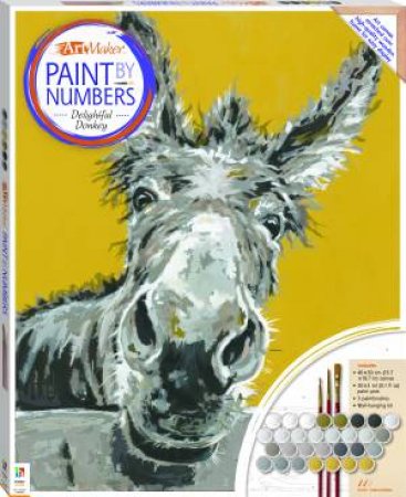 Paint By Numbers Canvas: Delightful Donkey by Louise Brown