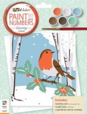 Paint By Numbers Greeting Card Christmas Robin