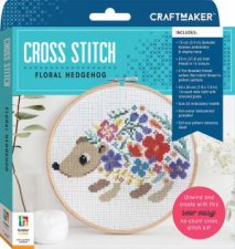 Craft Maker CrossStitch Kit Floral Hedgehog