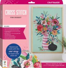 Craft Maker CrossStitch Kit Pink Bouquet