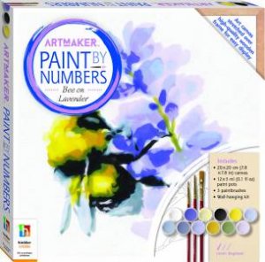 Art Maker Paint By Numbers Canvas Bee On Lavender by Various