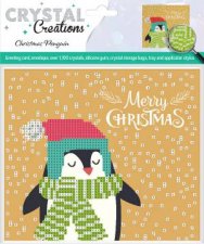 Crystal Creations Greeting Card Christmas Penguin