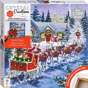 Crystal Creations Canvas Santa's Sleigh by Hinkler Pty Ltd