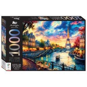 Mindbogglers Artisan 1000 Piece Jigsaw: Eiffel on the Seine by Michele Farella