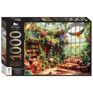 Mindbogglers Artisan 1000 Piece Jigsaw: Greenhouse Library by Michele Farella