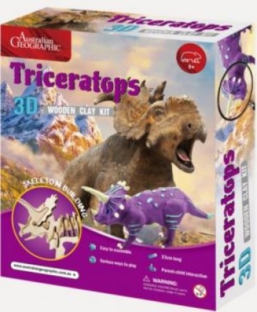 Australian Geographic: Dinosaur Wood and Clay Kit Triceratops by Various