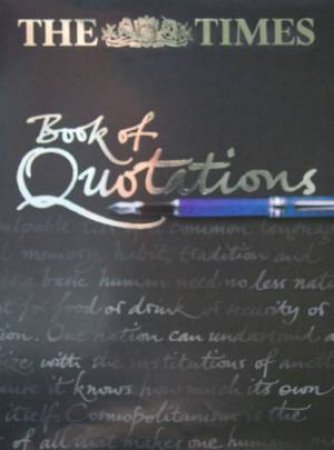 The Times Book Of Quotations by Various