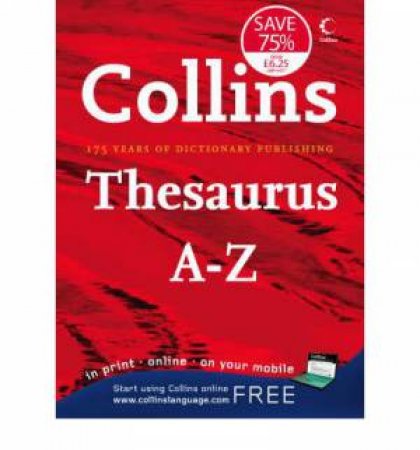 Collins Thesaurus A - Z by Various