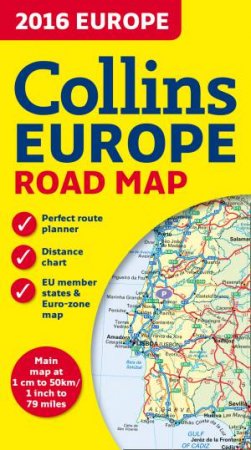2016 Collins Map Of Europe [New Edition] by Various