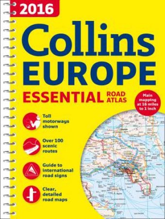 2016 Collins Essential Road Atlas Europe [New Edition] by Various