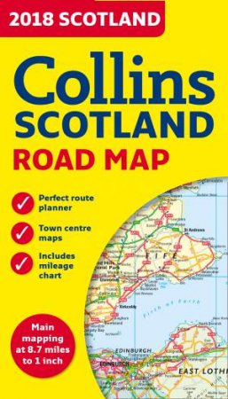 2018 Collins Map Of Scotland (New Edition) by Collins Maps
