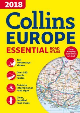 2018 Collins Essential Road Atlas Europe [New Edition] by Collins Maps