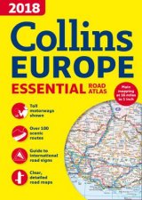 2018 Collins Essential Road Atlas Europe New Edition