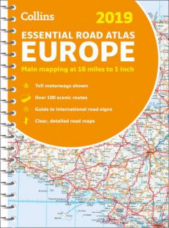 2019 Collins Essential Road Atlas Europe [New Edition] by Collins Maps