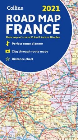 2021 Collins Map Of France (New Edition) by Various