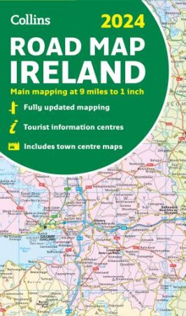2024 Collins Road Map of Ireland: Folded Road Map [New Edition] by Collins Maps