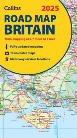 Collins Road Atlas - 2025 Collins Road Map Of Britain: Folded Road Map by Collins Maps