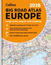 Collins 2026 Big Road Atlas Europe Spiral bound New edition
