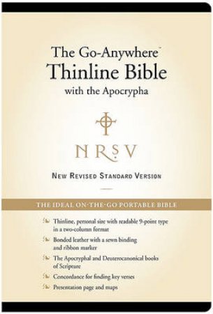 NRSV Go-Anywhere Personal Size Thinline Bible with Apoc (Bond Leather by Bibles Harper