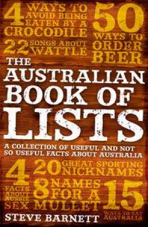 Australian Book of Lists by Stephen Barnett