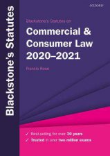 Blackstones Statutes on Commercial  Consumer Law 20202021