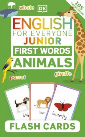 English for Everyone Junior First Words Animals Flash Cards by DK