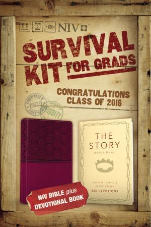 2016 Survival Kit for Grads, NIV: NIV Bible plus The Story Devotional[Italian Duo-Tone Razzleberry] by Various