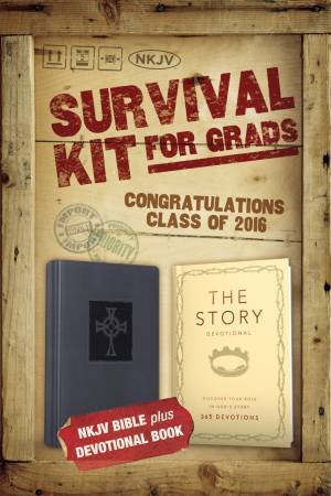 2016 Survival Kit For Grads, NKJV: NKJV Bible plus The Story Devotional[Italian Duo-Tone Slate Blue] by Various