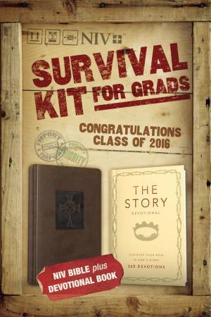 2016 Survival Kit For Grads, NIV: NIV Bible plus The Story Devotional[Italian Duo-Tone Chocolate] by Various
