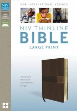 NIV Thinline Bible Large Print Italian DuoTone Brown