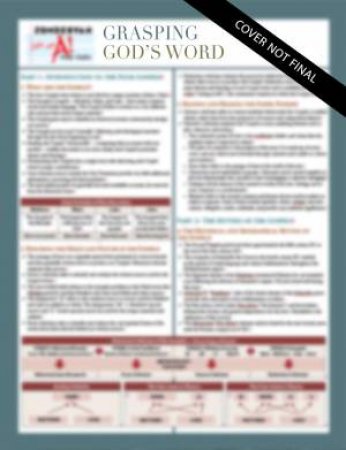 Grasping God's Word Laminated Sheet by J. Scott Duvall & J. Daniel Hays