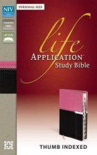 NIV Life Application Study Bible Personal Size Indexed  Italian Leather Duotone OrchidChocolate