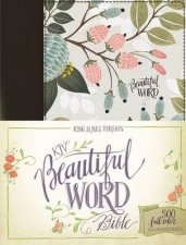 KJV Beautiful Word Bible Red Letter Edition 500 Fullcolor IllustratedVerses Multicolor Floral Cloth