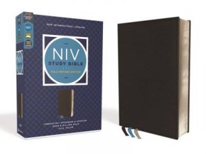 NIV Study Bible, Fully Revised Edition, Genuine Leather, Calfskin, Red Letter, Comfort Print (Black) by Kenneth L. Barker & Jeannine K. Brown & Mark L. Strauss