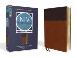 NIV Study Bible Fully Revised Edition Large Print Leathersoft Red Letter Comfort Print Brown