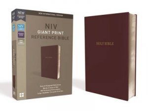NIV Reference Bible Red Letter Edition [Giant Print, Burgundy] by Zondervan