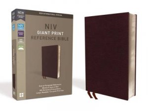 NIV Reference Bible Red Letter Edition [Giant Print, Burgundy] by Zondervan