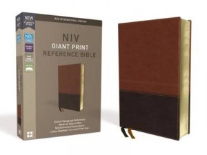 NIV Reference Bible Red Letter Edition [Giant Print, Brown] by Zondervan