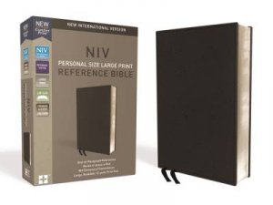 NIV Personal Size Reference Bible Red Letter Edition [Large Print, Black] by Zondervan