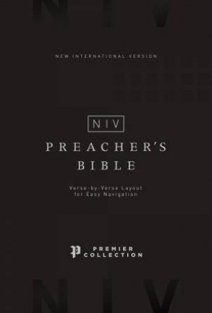 NIV Preacher's Bible Verse-By-Verse Format Premier Collection (Black) by Zondervan