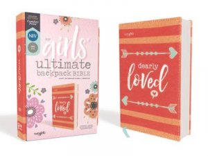 NIV Girls' Ultimate Backpack Bible Faithgirlz Compact Red Letter Edition (Coral) by Various