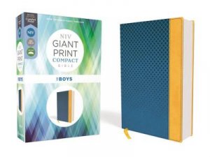 NIV Giant Print Compact Bible For Boys, Blue, Red Letter Edition, Comfort Print by Zondervan