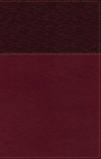 NASB Thinline Bible Large Print Leathersoft Red Letter 2020 Text Thumb Indexed Comfort Print Burgundy