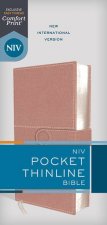 NIV Pocket Thinline Bible Snap Closure Red Letter Comfort Print Pink