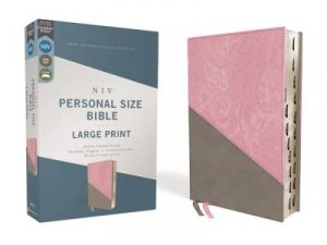 NIV Personal Size Bible Red Letter Edition (Large Print, Pink/Gray) by Various