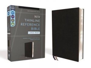 NIV, Thinline Reference Bible, Large Print, Red Letter, Comfort Print [Black] by Zondervan