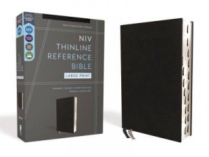 NIV, Thinline Reference Bible, Large Print, Red Letter, Thumb Indexed, Comfort Print [Black] by Zondervan