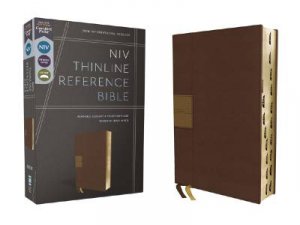 Niv, Thinline Reference Bible, Red Letter, Thumb Indexed, Comfort Print (Brown) by Zondervan