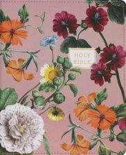 NIV Artisan Collection Bible Large Print Blush Floral Red Letter Comfort Print