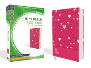 NIrV Bible For Kids Thinline Edition, Pink (Large Print)